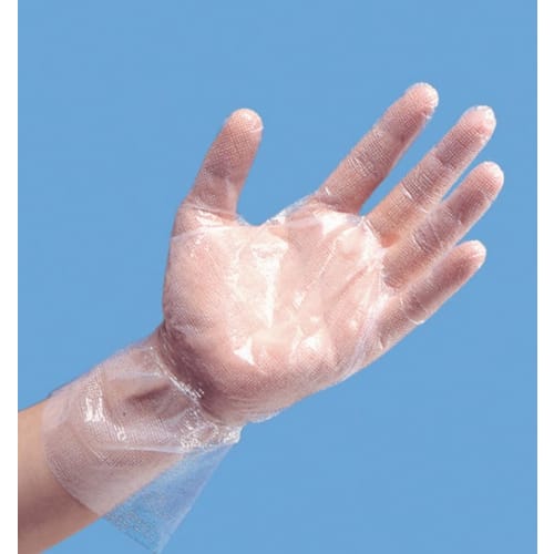 Sakuramen Standard Gloves, Transparent Polyester (100 Count), L, 30