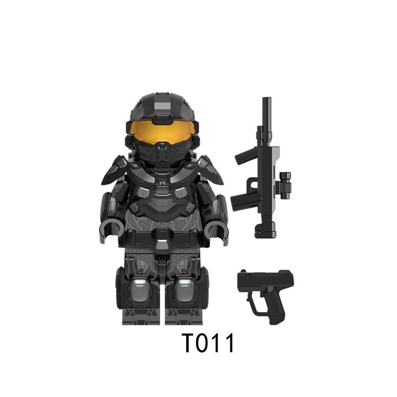 T009-T011 Строительные блоки Мигифигурки Солдат из Научной фантастики, Военные Фигурки с Оружием, Игрушки-Конструктор для Детей Мальчиков, Подарок