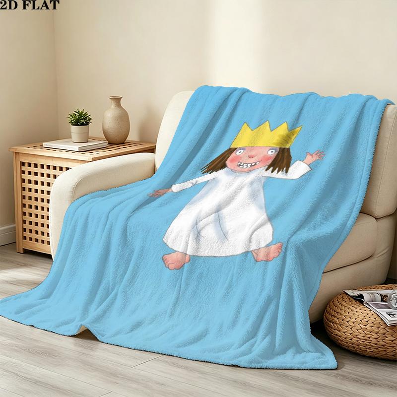 Kleine Prinzessin Print Flannel Blanket, High quality Comfortable for All Seasons, Home Decor, Warmth and Comfort, Perfect for Christmas Gifts