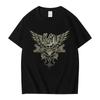 Summer Korn Skull Wings Black T Shirt Women Men Metal Gothic TShirts Vintage Plus Size T-shirt Cotton Tops Oversized T