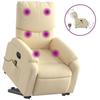 VidaXL Fauteuil Inclinable de Massage Électrique, Chaise de Relaxation avec Dossier et Repose-pied Réglables, Siège de Salon 3204869