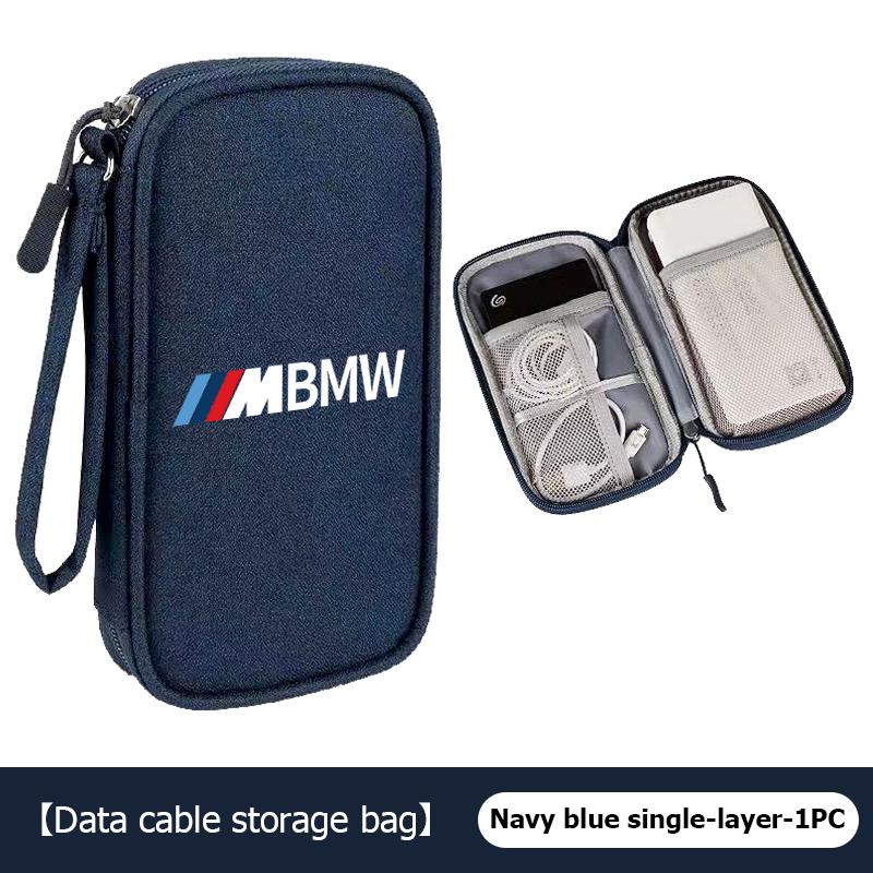 For BMW 3 Car Styling Digital Storage Bag Oxford Cloth Cable Tools Travel Purse For BMW M Sport M2 M3 M4 M5 M6 E46 E90 E60 F10 F20 E87 X3