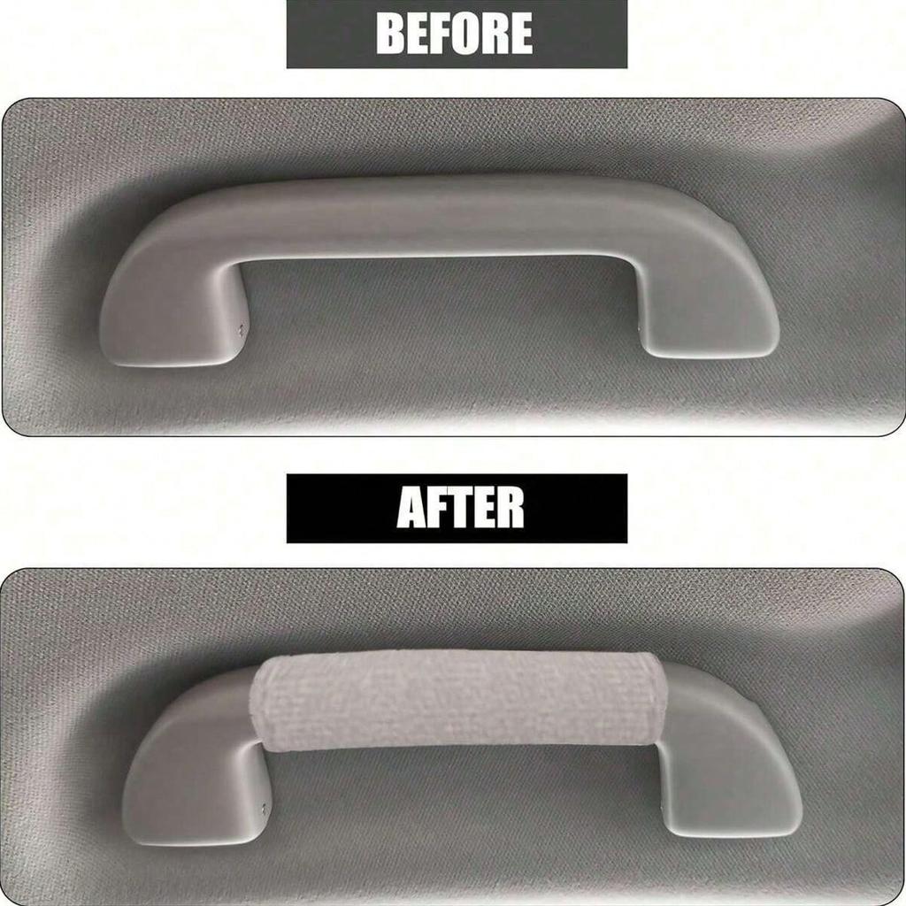 4pcs Soft Car Door Handle Covers, Universal Car Roof Grab Handle Covers, Protect Your Vehicle Interior, Easy Installation