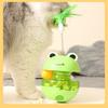 Лягушка Диспенсер лакомств для кошек Мяч 3 в 1 Игрушка-головоломка для еды Мультяшные игрушки-тизеры для еды с отверстиями Товары для питомцев