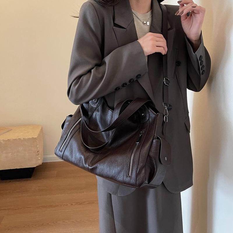 Высококачественная женская сумка Yogodlns, новая сумка через плечо в городском трендовом стиле, универсальная повседневная сумка большой вместимости на молнии для поездок на работу