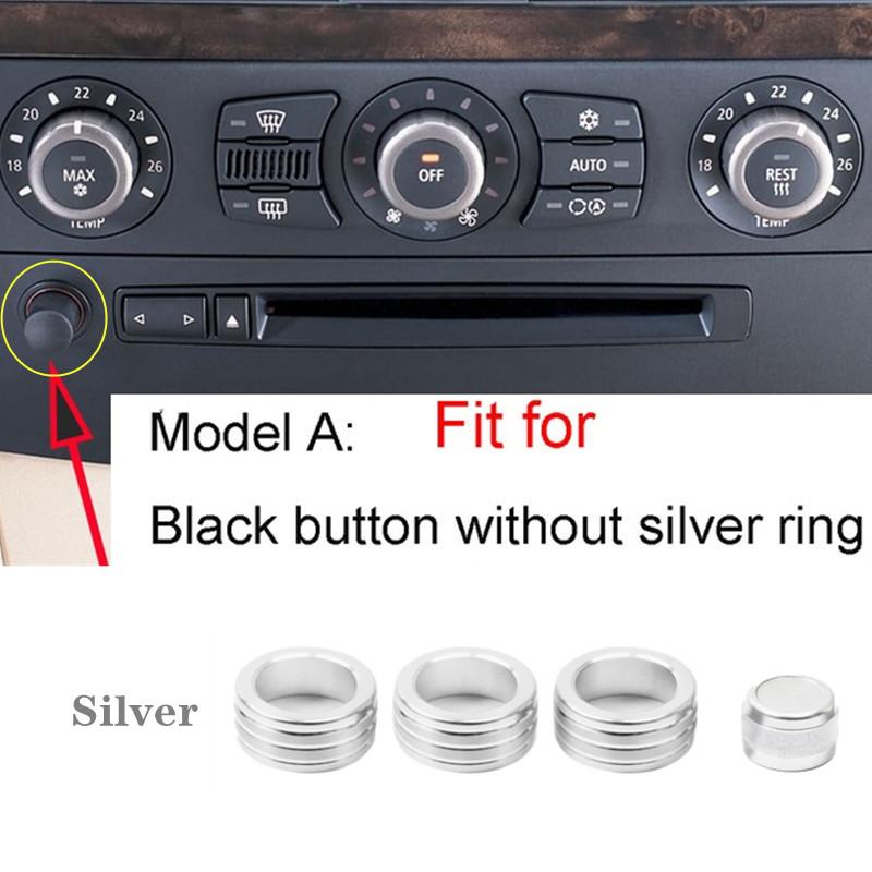 Центральная консоль автомобиля, ручка регулировки громкости, кнопка, кольцо, рамка, наклейка, подходит для BMW 5 серии E60 E61
