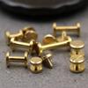 10pcs Solid Brass Binding Chicago Screws Nail Stud Rivets for Photo Album Leather Craft Studs Belt Wallet Fasteners 8mm Flat Cap