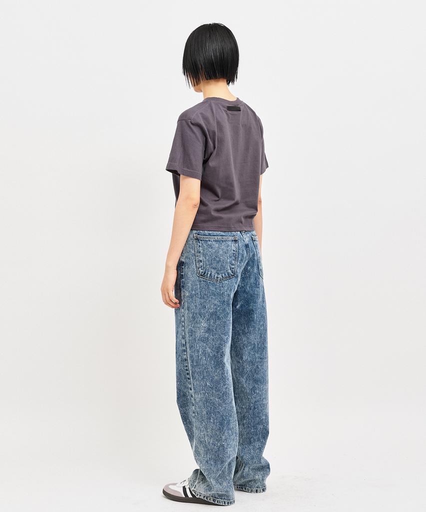 C WEAR BY THE GENIUS Укороченная футболка оверсайз Угольный