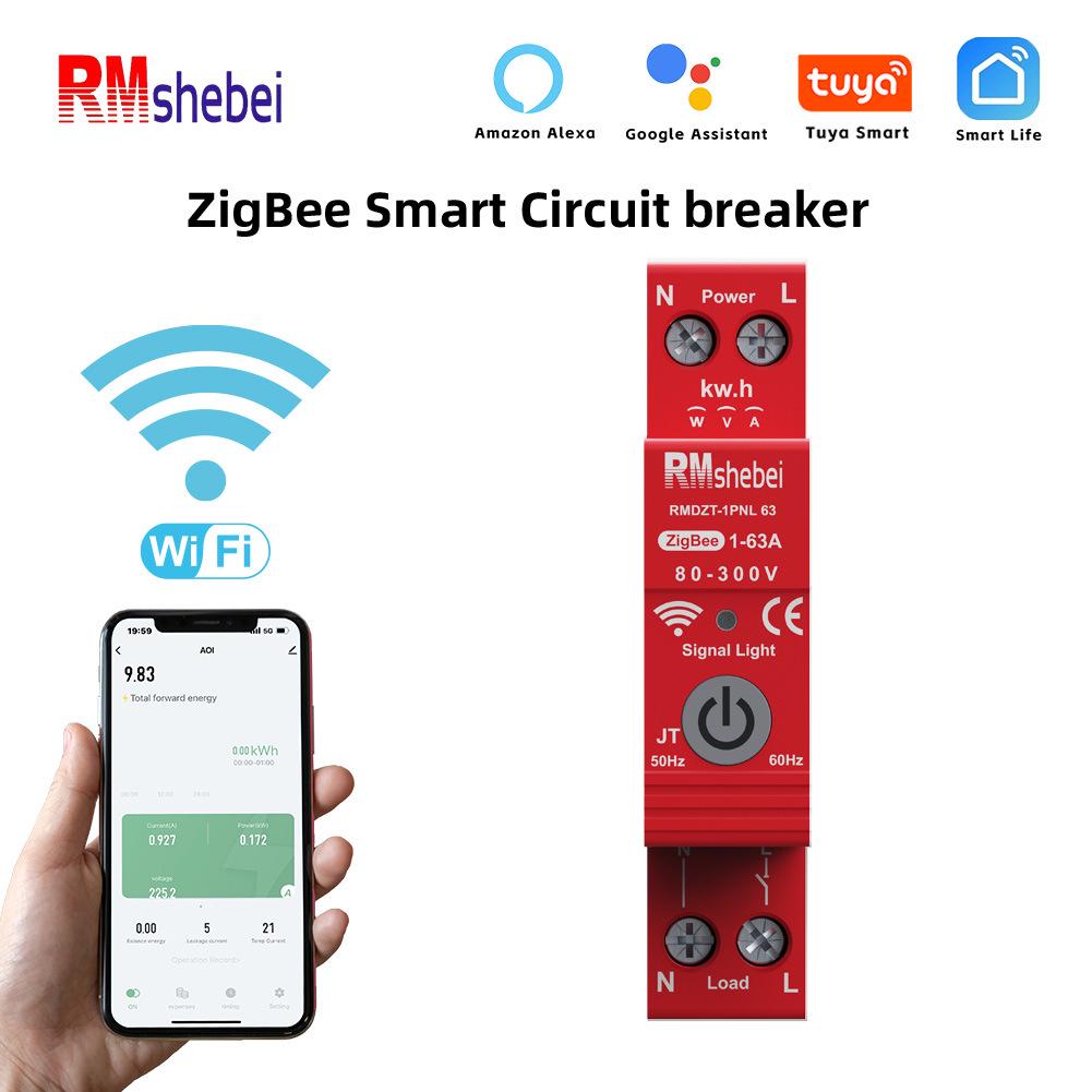Умный автоматический выключатель Graffiti ZigBee с предоплатой, дистанционным управлением, защитой от перенапряжения/пониженного напряжения и контролем времени.