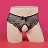 Женское сексуальное нижнее белье кружевные полые прозрачные эластичные трусики мужское сисси-белье с открытой промежностью перспективные стринги