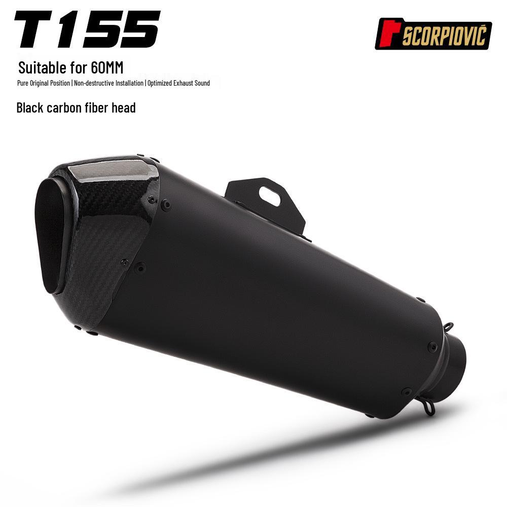 Universal T155 Motorcycle Exhaust Tail for R3, Z650, CBR400, MT09, 703RR, 500F