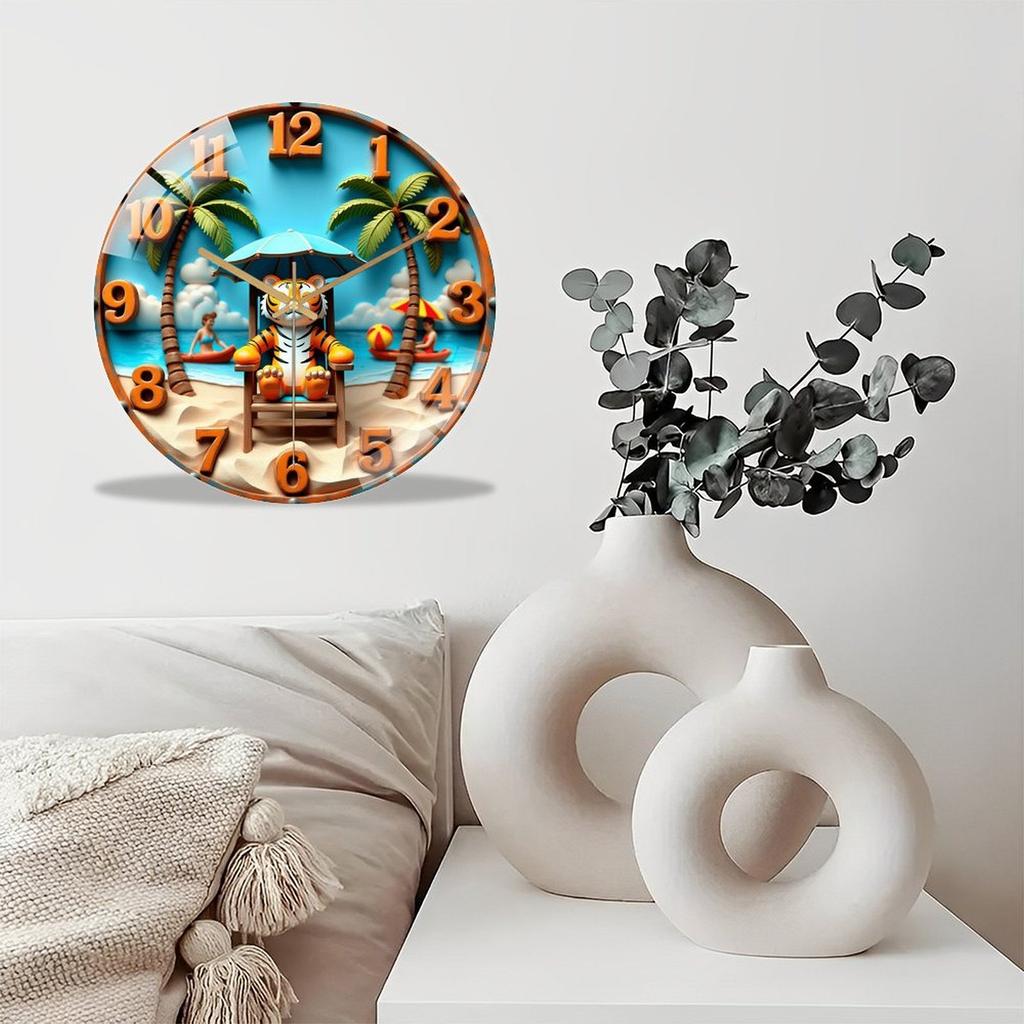 30x30cm Round Glass Wall Clock that is a Must-Have for Modern Home Staging