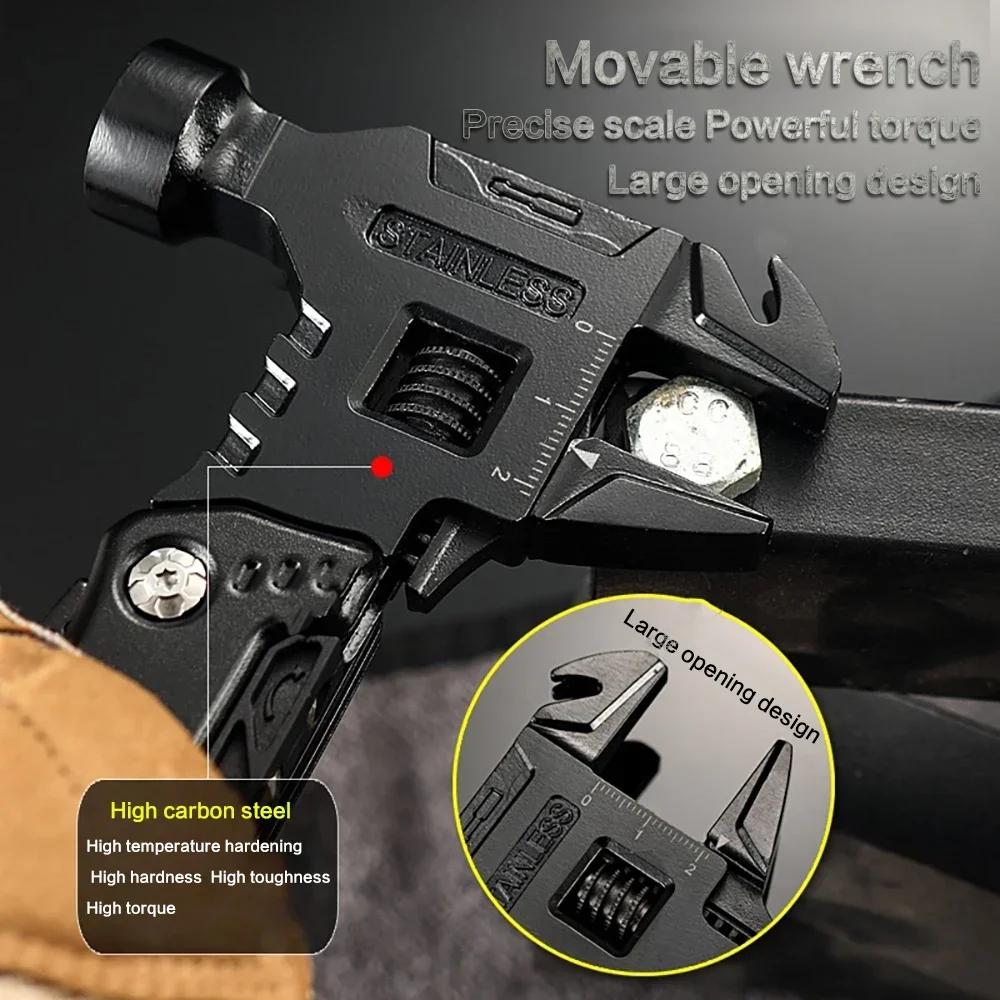 16 в 1 Универсальные складные плоскогубцы Многофункциональный гаечный ключ Молоток Комбинация Регулируемые ручные инструменты для выживания на открытом воздухе Кемпинг