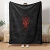 Manchester Crest Flannel Blanket, Soft Polyester, Modern Design, All-Season for Camping, Travel, Gifts for holidays or birthdays
