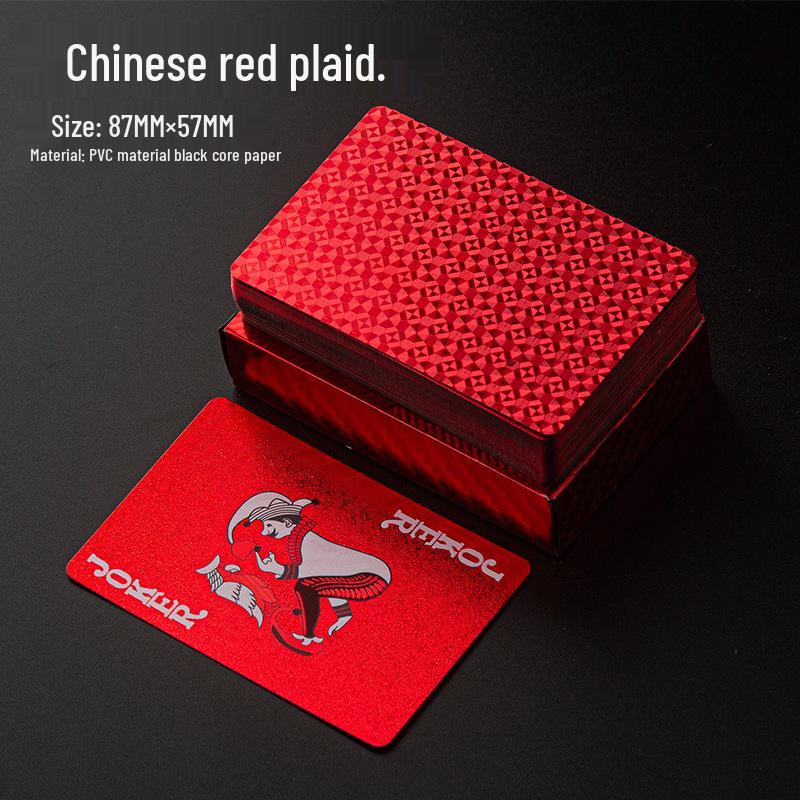 Luxury Gold PVC Playing Cards: Waterproof, Fold-Proof, Wear and Dirt Resistant, Washable.