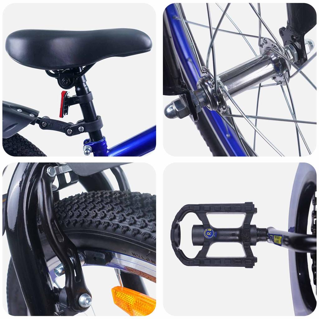 Kids  Bicycle 20 Inches for Ages 6 11 Blue and Black
