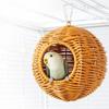 Woven Plastic Faux Rattan Bird Nest Hanging Design Birdhouses For Budgies Cockatiels And Lovebirds Cage Decoration