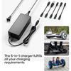42V 2A Battery Charger Universal 5 Plugs Power Supply Adapter For 36V Lithium Battery, DC Plug With 8Mm 3 Prong /12Mm 3 Prong /8Mm RCA/3-Pin Male XLR