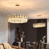 Роскошная столовая овальные E14 светодиодные подвесные светильники пластина золотая стальная светодиодная подвесная лампа K9 хрустальные светильники подвесные светильники