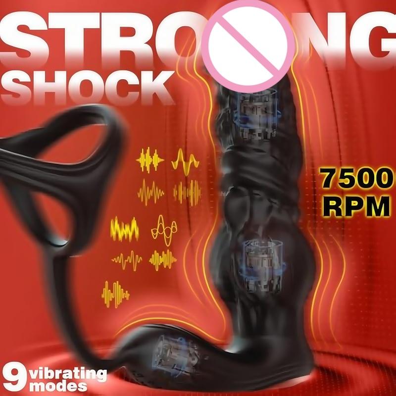 Управление через приложение Массажер простаты с функцией стимуляции 6 в 1 Анальный вибратор Анальная пробка Анальный дилдо Стимулятор простаты Секс-игрушки для взрослых для мужчин