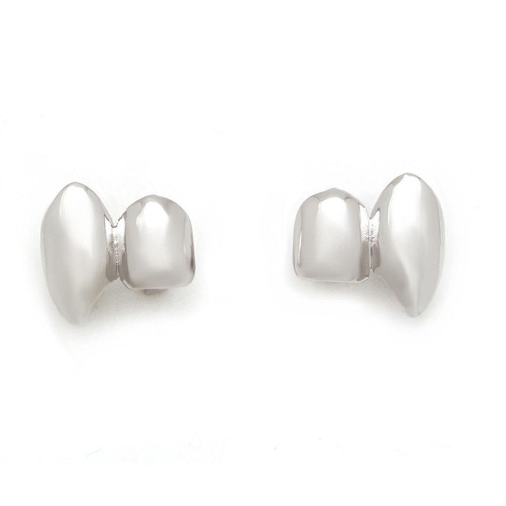 2Pcs/Set Double Glossy Tooth Caps Gold Silver Color Mouth Teeth Grillz  Party Cosplay