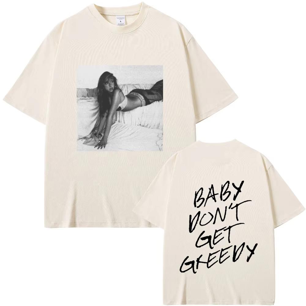 Singer Tate Mcrae Baby Dont Get Greedy Album Print Tshirt Unisex Vintage Fashion Tshirt Unisex Women Casual T Shirts