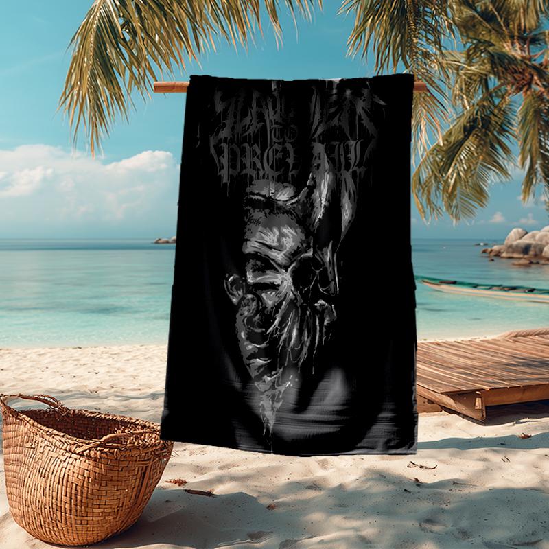 Slasher to Prevail Black Metal Fashion Beach Towel: Ideal for Summer Adventures Soft, absorbent and quick drying suitable for swimming and bathing