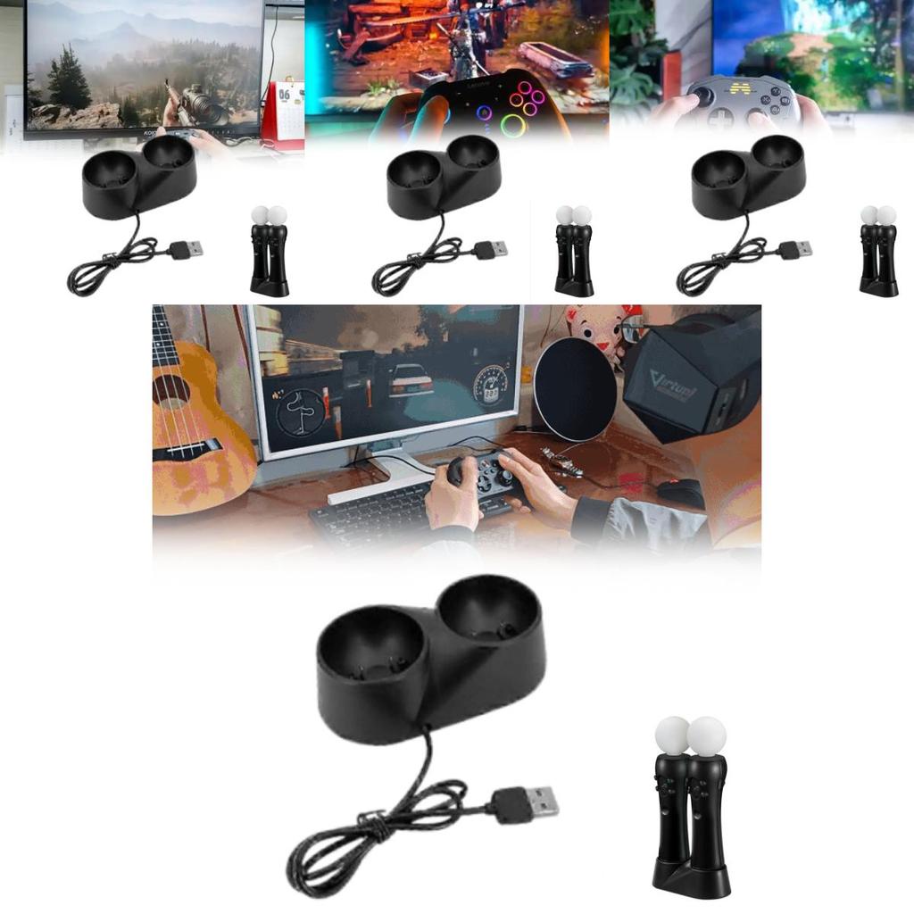 Зарядная док-станция для PS4VR с быстрой зарядкой для контроллеров PS4 Move VR, подходит для игровых энтузиастов