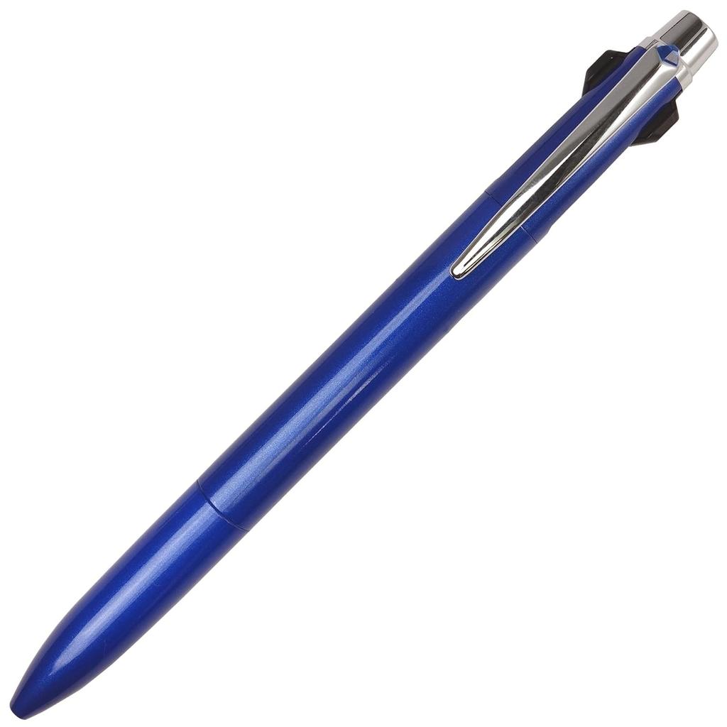 Шариковая ручка Mitsubishi Pencil Jetstream Prime с нажимным механизмом, 3 цвета, корпус синего цвета, 0.7 мм