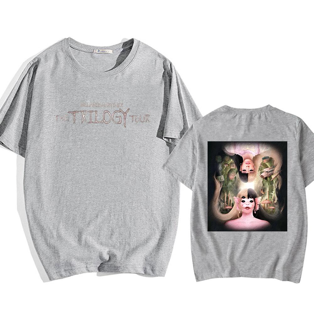 Певица Мелани Мартинес Футболки с принтом 2024 года Трилогия Тур Графическая футболка Хлопок Мужские/Женские Летние футболки Забавные футболки Топы
