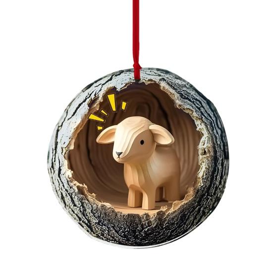 Рождественское украшение Дупло совы Белый медведь Кот Дизайн Акриловая подвеска