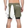 Модные мужские шорты больших размеров для фитнеса на открытом воздухе с быстрой сушкой - Летние спортивные шорты для взрослых