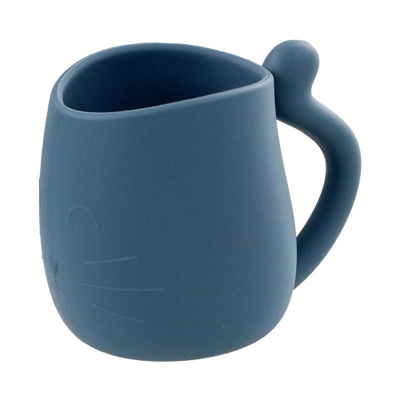 Силиконовая чашка, противопадающая, милая чашка для кошек, домашняя питьевая чашка, чашка для воды Caneca с ручкой, милая чашка, чашка для ополаскивателя полости рта