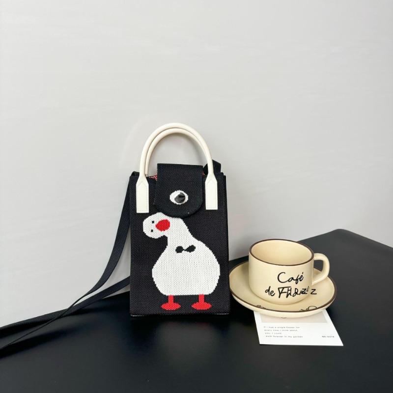 Ns сумка для мобильного телефона мультяшная милая нишевый дизайн вязаная сумка универсальная сумка через плечо мессенджер кошелек для мелочи милый стиль