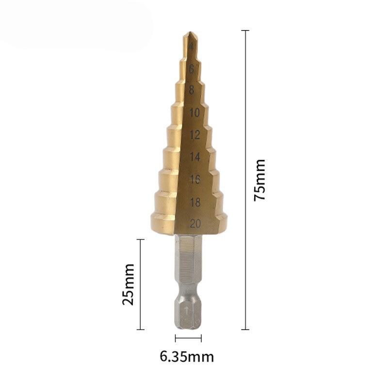 Набор конических сверл HSS 4-12 мм 4-20 мм 4-32 мм Набор ступенчатых сверл