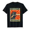 Become Ungovernable Black Cat Biting Hand Funny Meme T-shirt Men Women 100% Cotton T Shirts Short Sleeve Tops 0804-2