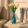 3D Printed Gradient Flower Vase Unique Twisted Design Modern Vase for Living Room Coffee Table Floral Arrangement Decor