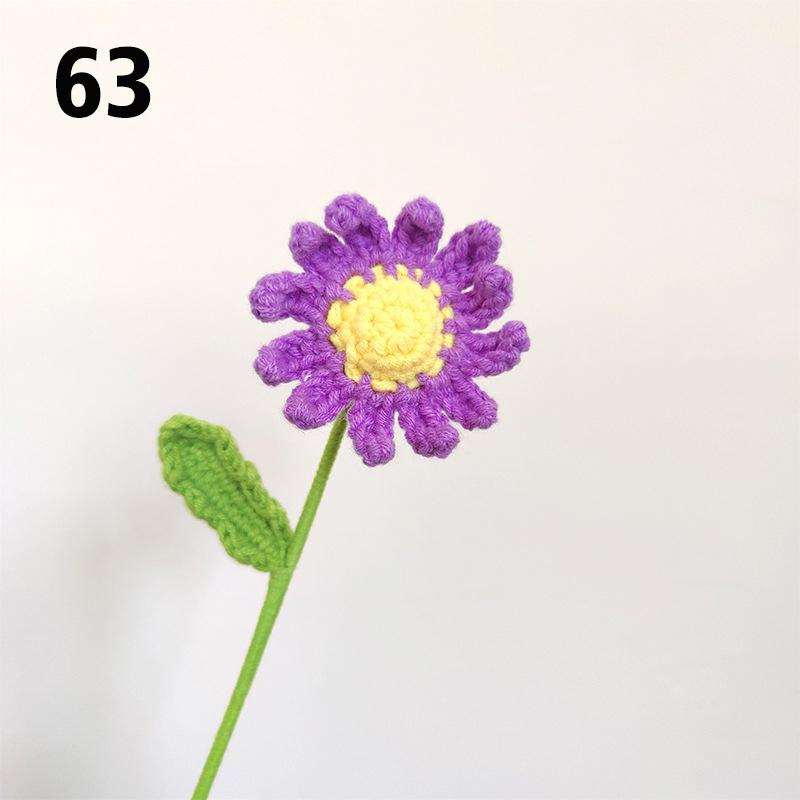 Подарок на День Учителя Подсолнух Вязаный Цветок Вязаный Цветок Ручной Работы Букет Домашний