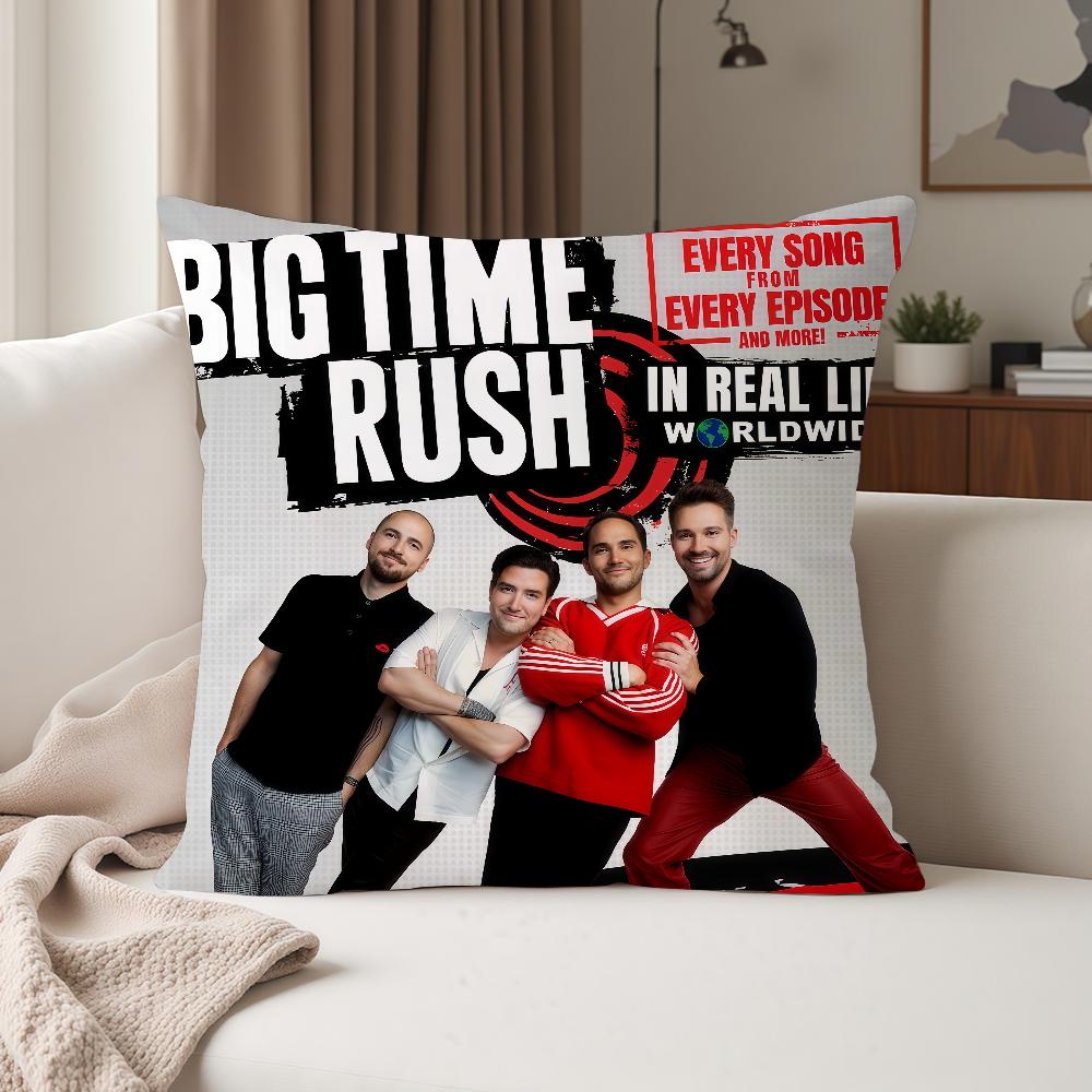 Music Band B-Big T-Time R-Rush Pillow Case Suitable For Bedrooms Living Rooms Cars Home Decoration