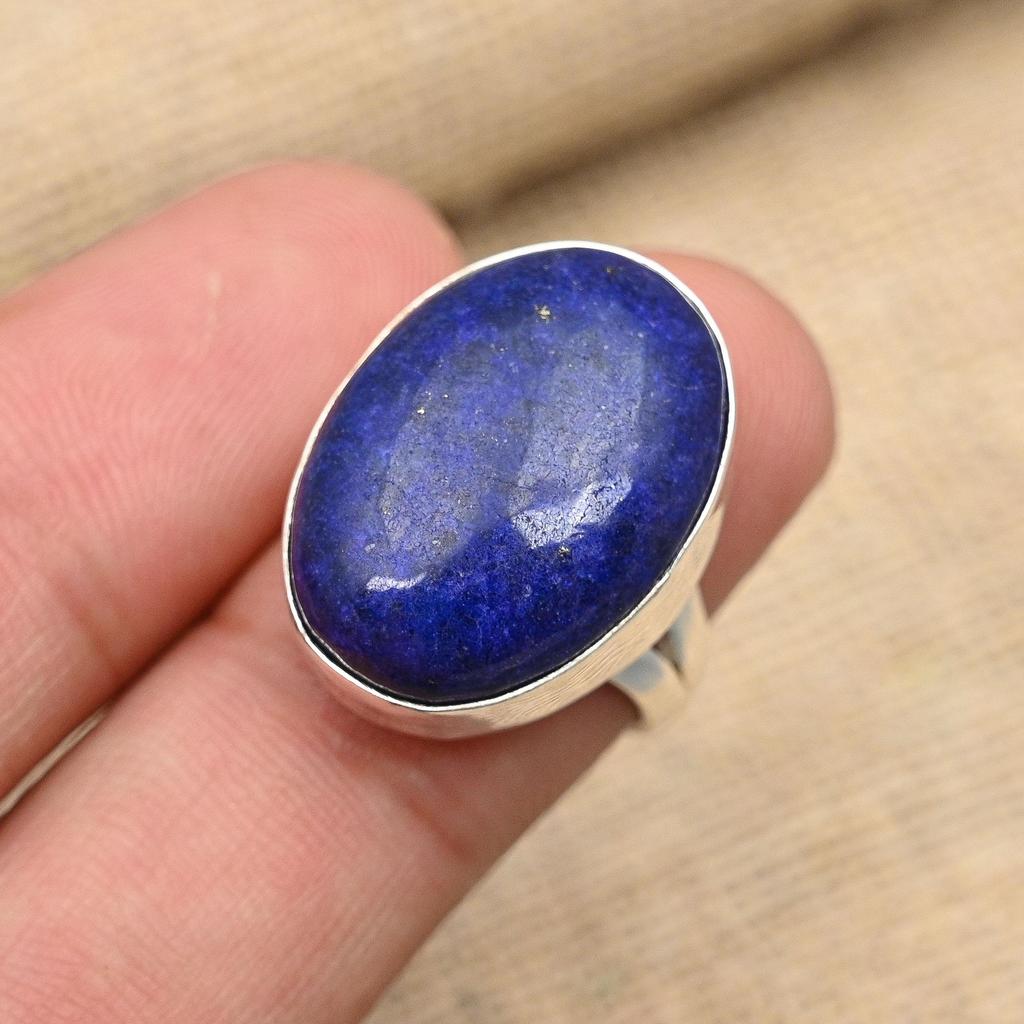 Ювелирные изделия из стерлингового серебра 925 пробы с красивым лазуритом и драгоценным камнем ручной работы