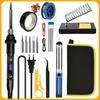 NEW Electric Soldering Iron 16IN1 80W LCD Digital Display 180-500 Adjustable Replaceable Head Soldering Iron Tin Pen Welding Kit