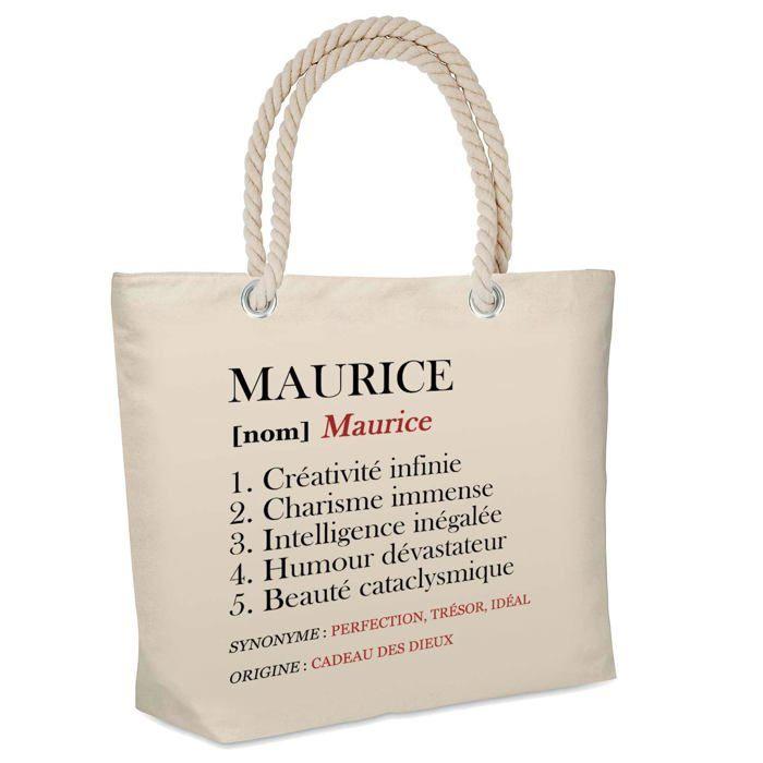 Sac de plage - PLANETEE - isotherme Maurice Définition - Coton naturel - Grande contenance - Imprimé en France