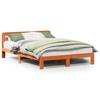 Solid Wood Bed without Mattress Wax Brown 120 x 200 cm Pine Wood