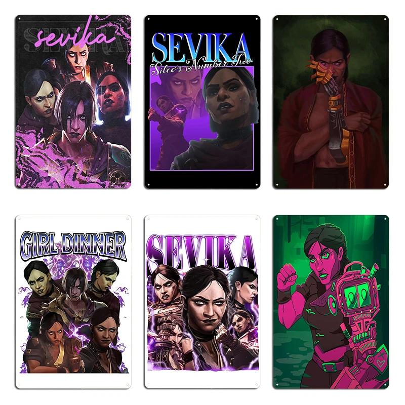 s Sevika Classic The Kingmaker Sevika Arcane Movie Character Metal Iron Customize Party Wall Decor Tin Sign Poster