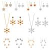 Zinc Zinc Zinc Alloy Christmas Jewelry Set Rhinestone Snowflake Necklace Xmas Dangle Earrings  Party
