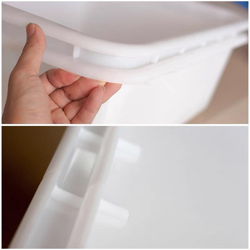 Большой белый прямоугольный пластиковый таз пищевого класса – Утолщенный лоток для аквакультуры, без крышки