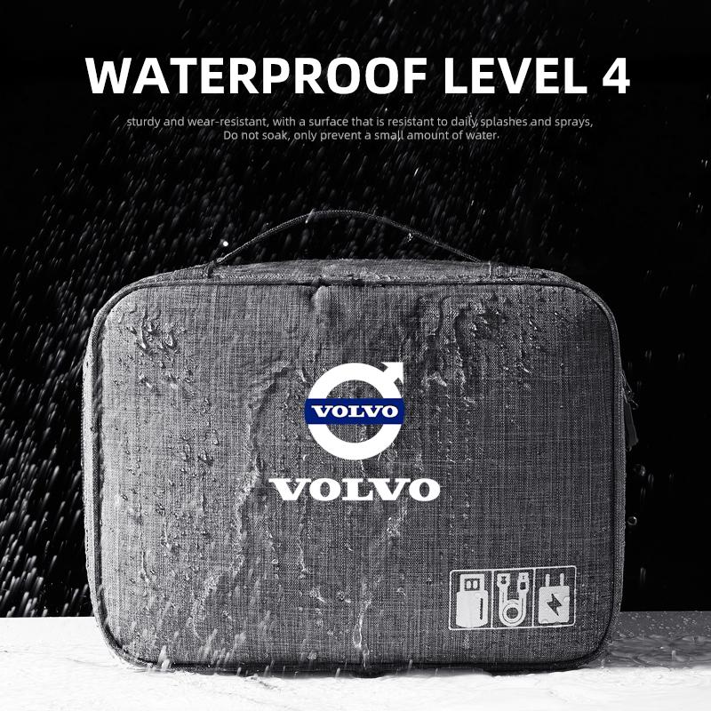 Multi-functional Large Capacity Waterproof Digital Electronic Organizer Storage Bag For Volvo V40 V60 V90 XC40 XC60 XC90 S60 S90