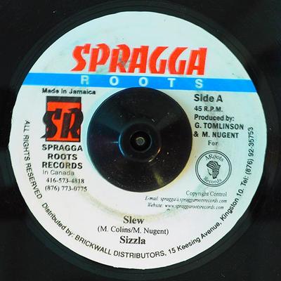 7-дюймовая пластинка SIZZLA - Slew NONE Spragga Roots Ямайка Регги, Ска и Даб Б/У