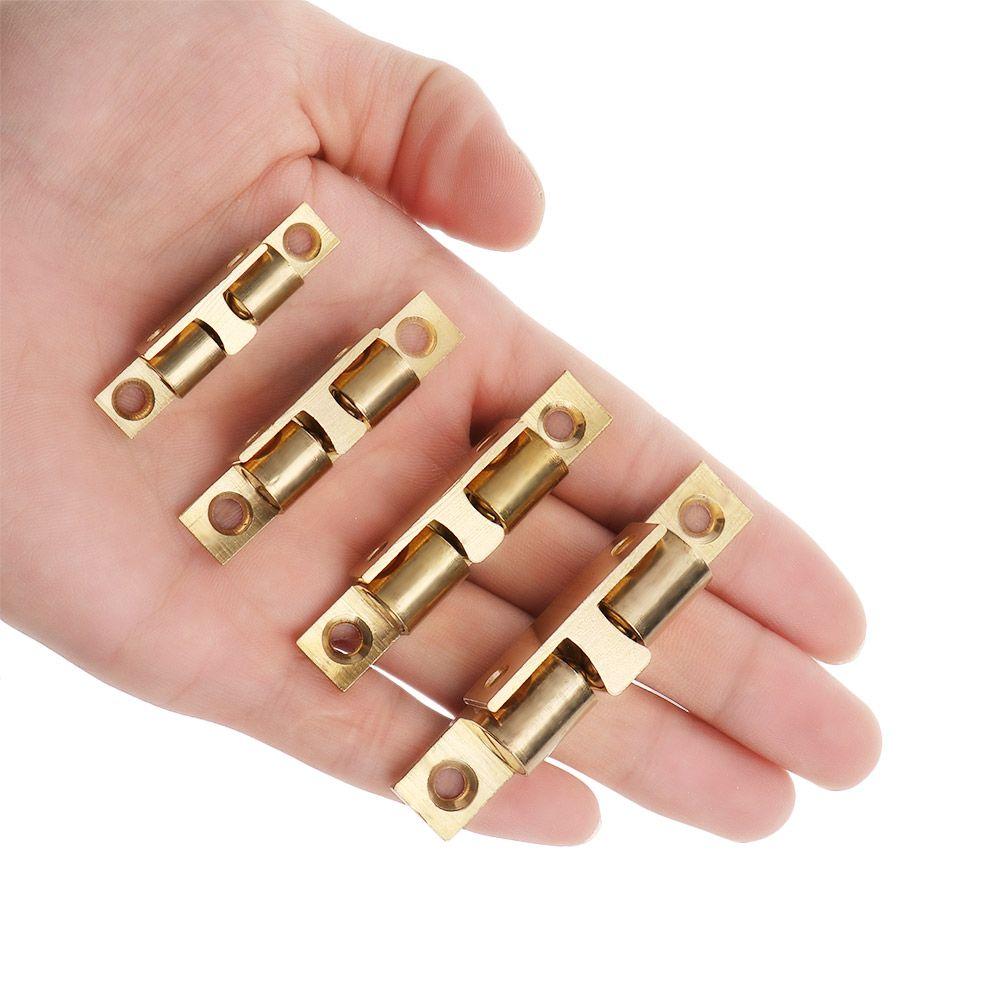 42/50/60/70mm Brass Inner Door Buckle Wardrobe Cabinet Door Bead Lock Switch Closer Catch Touch Push Damper Buffer With Screws