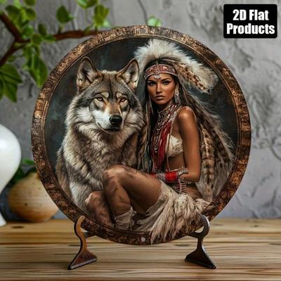 Круглая металлическая табличка Винтажная Красавица и Чудовище 2D Алюминиевый настенный декор Для бара